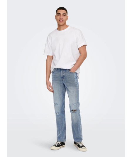 ONSEDGE L. BLUE DESTROY 4607 JEANS VD ONLY & SONS