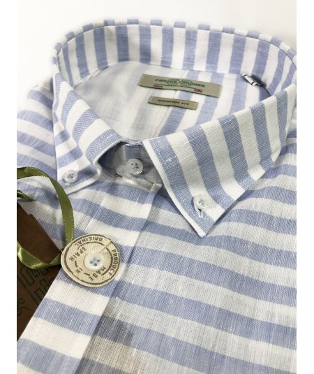Camisa Hombre Carlos Córdoba Lino Manga Larga  ML62542