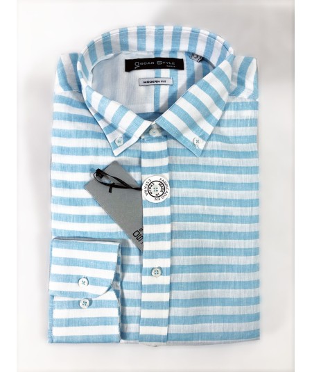 Camisa Hombre Carlos Córdoba Lino Manga Larga  ML62542