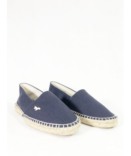 Alpargatas para hombre Gilbert Teckel fabricadas en España con corte textil, logo bordado, vira de esparto y suela de goma, ide