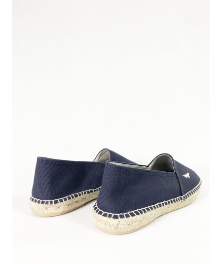 Alpargatas para hombre Gilbert Teckel fabricadas en España con corte textil, logo bordado, vira de esparto y suela de goma, ide