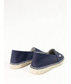 Alpargatas para hombre Gilbert Teckel fabricadas en España con corte textil, logo bordado, vira de esparto y suela de goma, ide