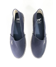 Alpargatas para hombre Gilbert Teckel fabricadas en España con corte textil, logo bordado, vira de esparto y suela de goma, ide