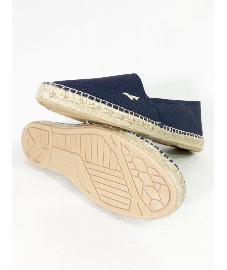 Alpargatas para hombre Gilbert Teckel fabricadas en España con corte textil, logo bordado, vira de esparto y suela de goma, ide