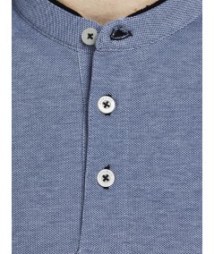 Polo Hombre Cuello Mao Henley Jaspeado 100% Algodón  12199711