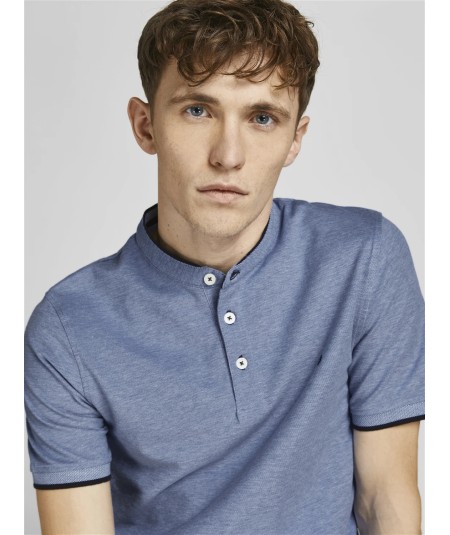 Polo Hombre Cuello Mao Henley Jaspeado 100% Algodón  12199711