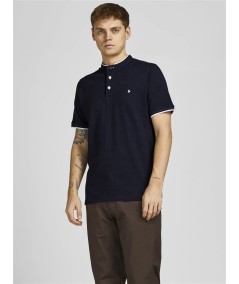 Camiseta cuello mao marino estilo moderno masculino