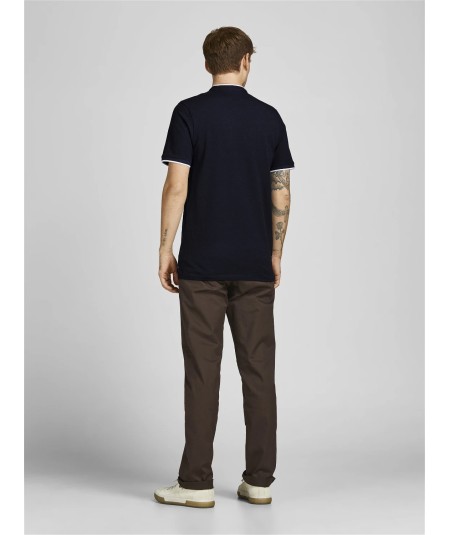 Polo Hombre Cuello Mao Henley Jaspeado 100% Algodón  12199711