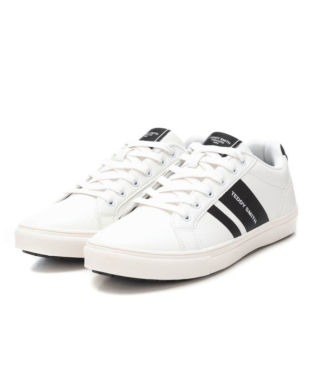 Zapatillas XTI Negro para hombre, deportivas urbanas de ante con suela de goma y cordones blancos