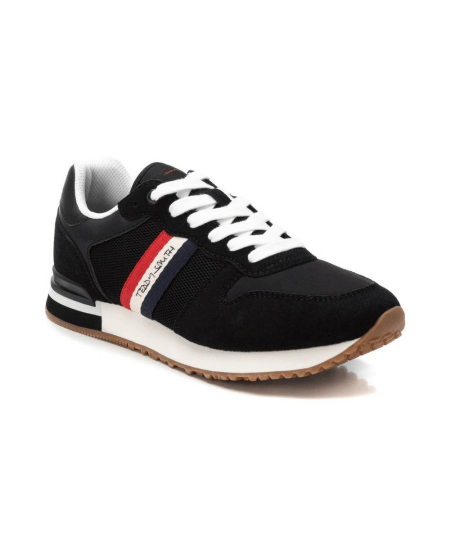 Zapatos deportivos de moda para hombre Teddy Smith negros con suela blanca