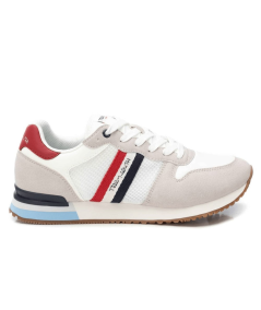 Zapatos deportivos de moda para hombre Teddy Smith blanco con suela blanca - lateral
