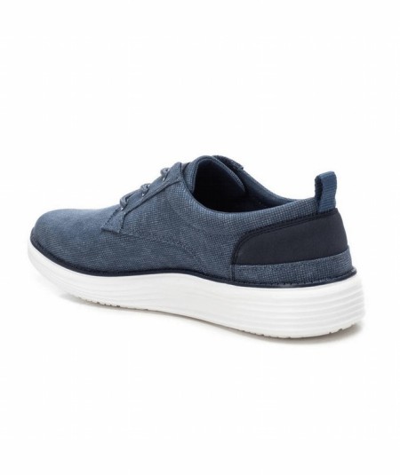 Zapatos de lona azul con cordones para hombre XTI