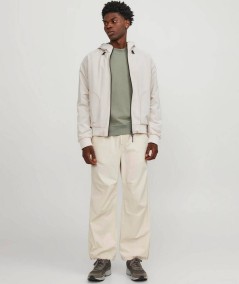 Chaqueta bomber para hombre con capucha y cremallera