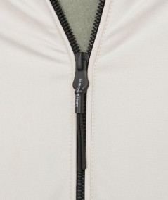 Chaqueta bomber para hombre beige con capucha y cremallera