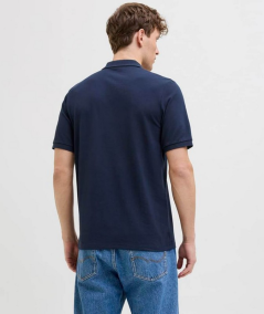 Polo color marino ligero y fresco con mezcla de algodón y poliéster