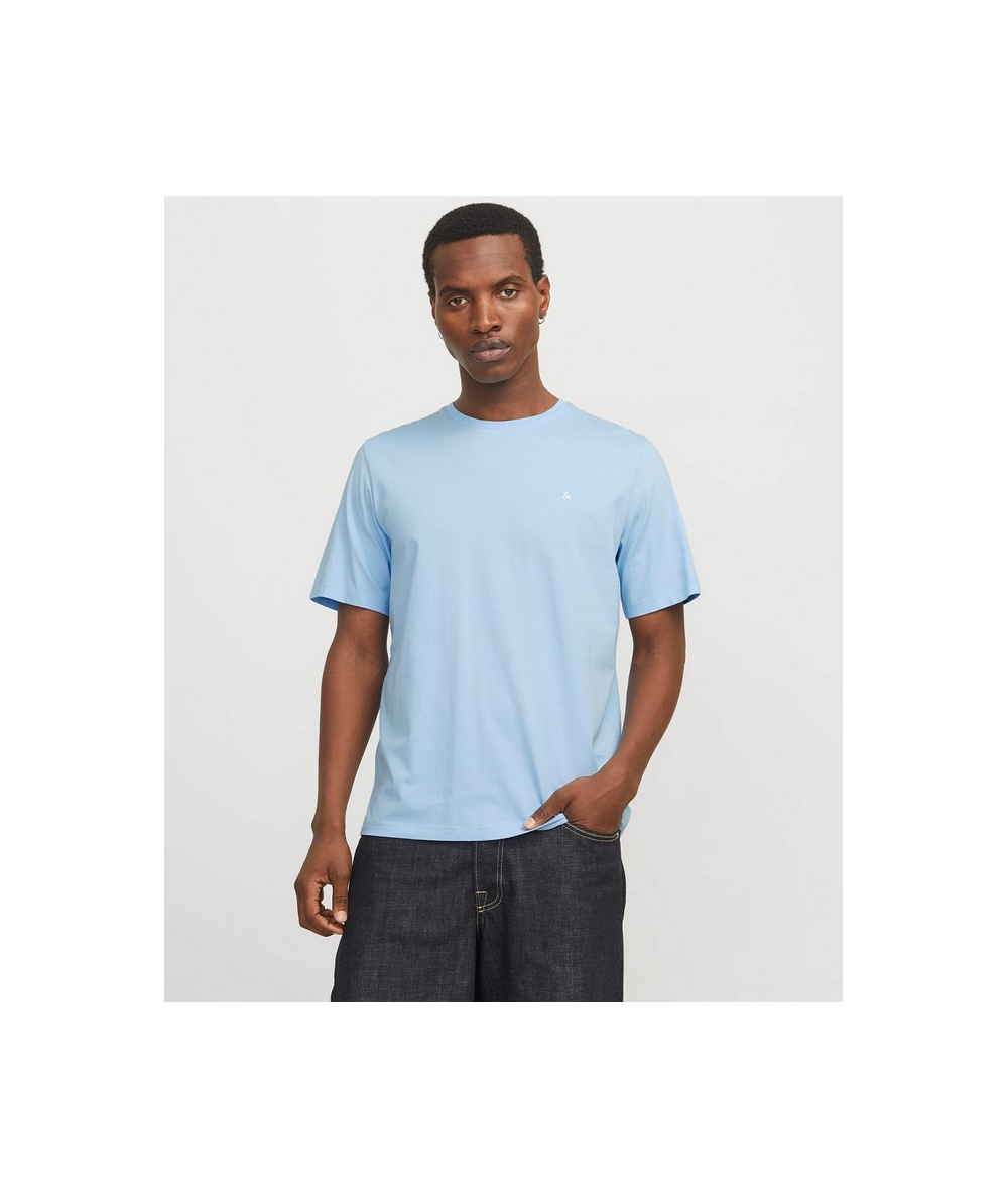 Camiseta básica de manga corta y cuello redondo para hombre
