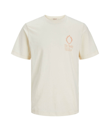 Camiseta con estampado de goma y tacto suave