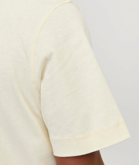 Camiseta para hombre manga corta color crema 