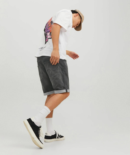 Short casual denim Jack & Jones en color gris oscuro