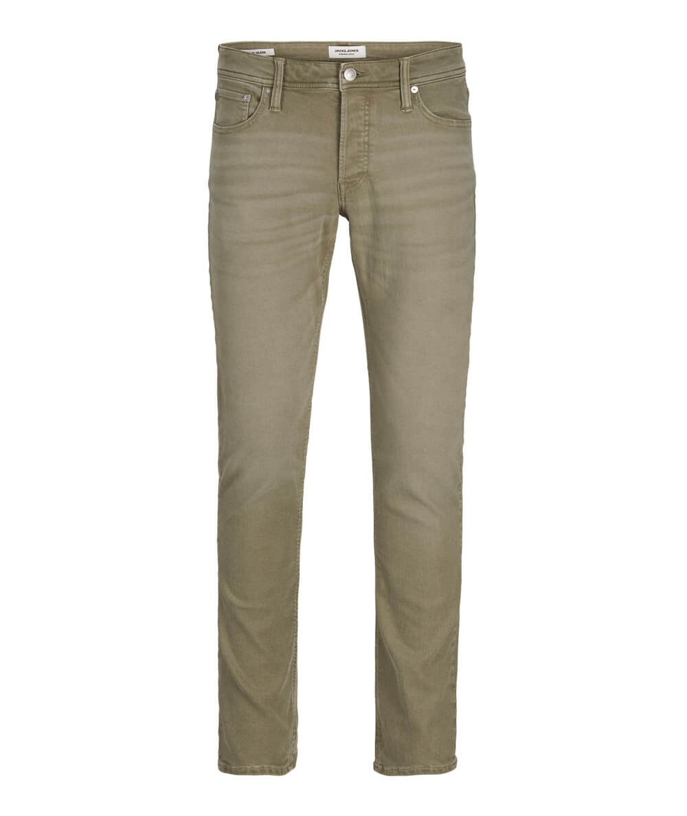 Vaquero slim fit color kaki para hombre