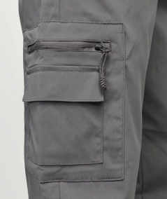 Pantalón cargo resistente de tela entretejida color gris