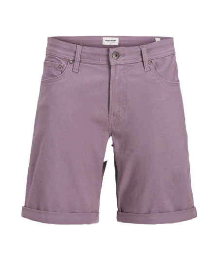 Shorts de hombre con efecto sobreteñido y acabado desgastado