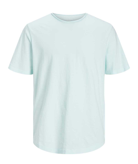 Prenda esencial: Camiseta de algodón 100% orgánico color agua con ajuste cómodo y cuello redondo clásico