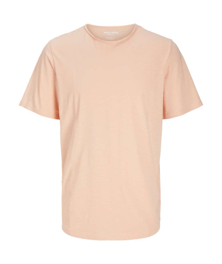 Camiseta básica para hombre en tono naranja, ideal para un look casual, confeccionada en algodón sostenible