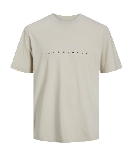 Camiseta Jack & Jones para hombre en color crudo con logotipo y corte relaxed