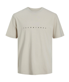 Camiseta Jack & Jones para hombre en color crudo con logotipo y corte relaxed