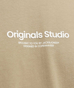 Camiseta de manga corta Jack & Jones en color tosta, con diseño en relieve y tejido de jersey suave