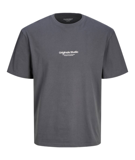 Camiseta Jack & Jones con diseño minimalista y tejido de algodón transpirable en color marengo