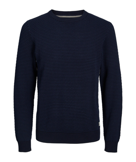 Jersey elegante azul marino para invierno y otoño