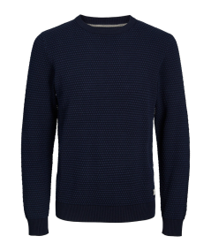 Jersey elegante azul marino para invierno y otoño
