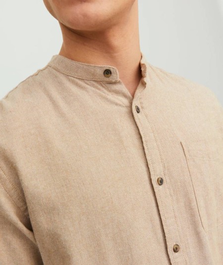 Camisa cómoda de algodón con corte comfort para hombre