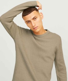 Suéter clásico cuello redondo para otoño e invierno