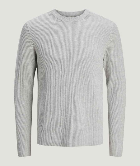 Jersey de punto plano con cuello redondo para hombre