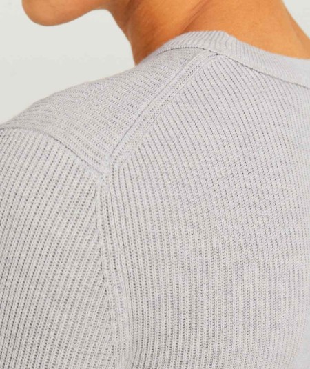 Jersey de punto plano con cuello redondo para hombre