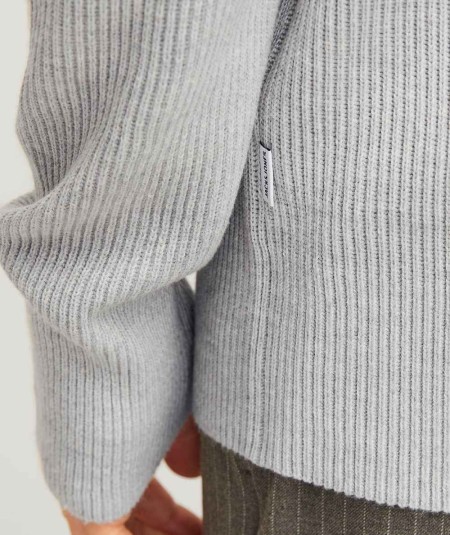 Jersey de punto plano con cuello redondo para hombre