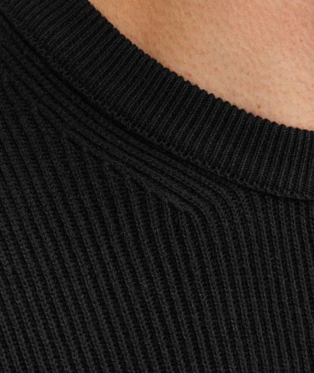 Jersey de punto plano con cuello redondo para hombre