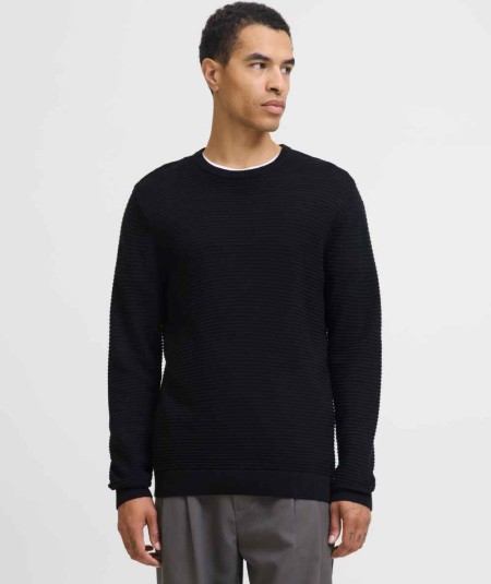 Jersey negro de punto para hombre Jack & Jones