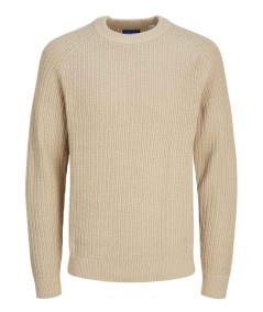 Jersey tosta de punto con manga ranglan Jack & Jones