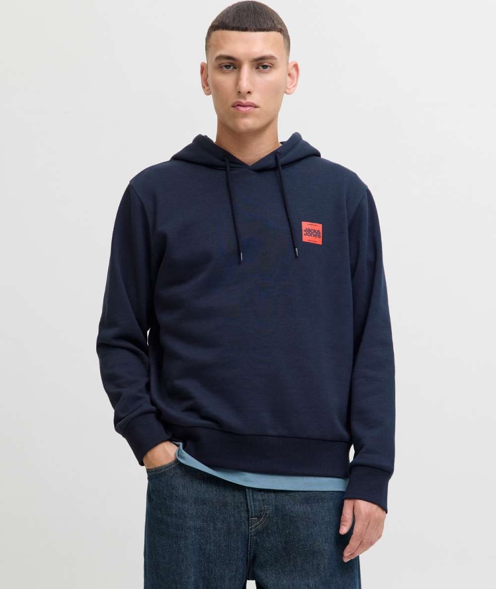 Sudadera marino con capucha Jack & Jones para hombre