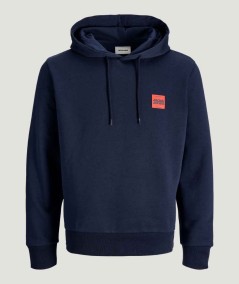 Hoodie marino de manga larga corte regular