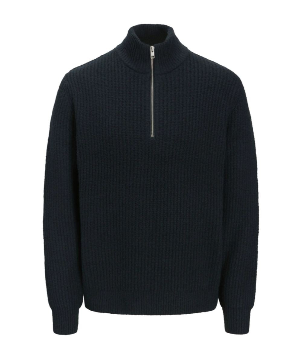 Suéter marino de punto con cuello alto Jack & Jones