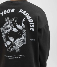 Sudadera negra Jack & Jones estilo urbano