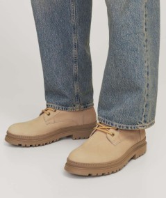 Botas sand de gamuza Jack & Jones para hombre con cordones
