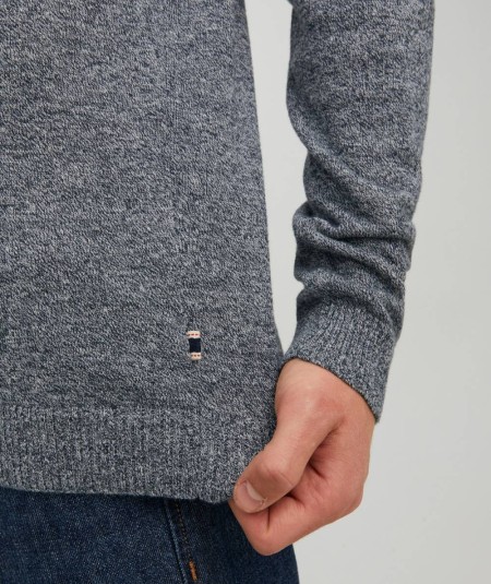 Jersey algodón orgánico marino Jack & Jones con cuello V