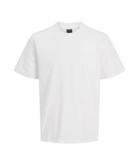 Camiseta básica blanca Jack & Jones para hombre, ligera y transpirable.