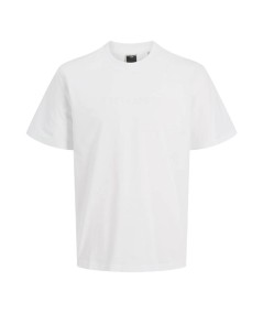 Camiseta básica blanca Jack & Jones para hombre, ligera y transpirable.